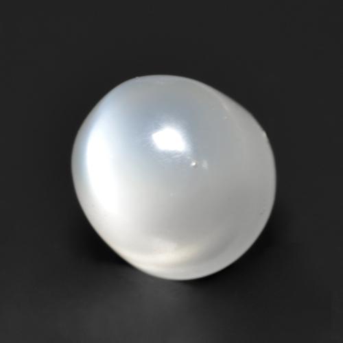 Pietra di luna bianco traslucido naturale da 1,88 ct, taglio rotondo, traslucido
