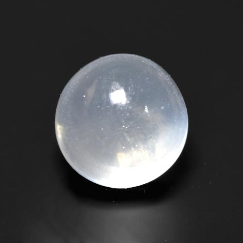 Pietra di luna naturale bianco da 1,57 ct, taglio rotondo, trasparente