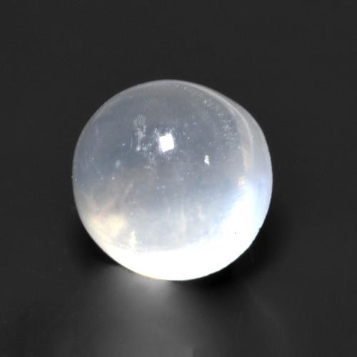 Pietra di luna naturale bianco da 1,57 ct, taglio rotondo, trasparente