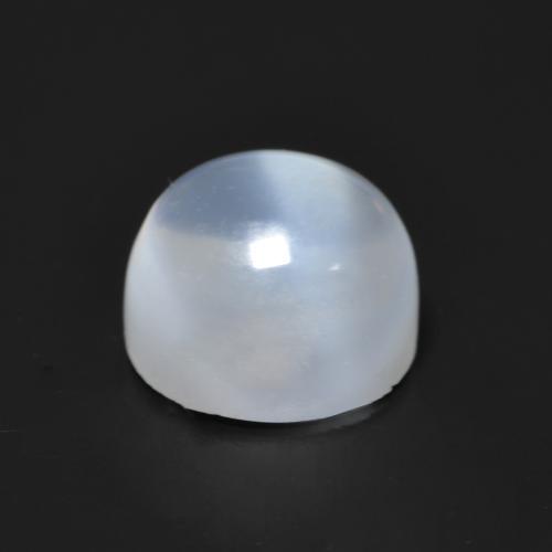 Pietra di luna naturale bianco da 1,57 ct, taglio rotondo, trasparente