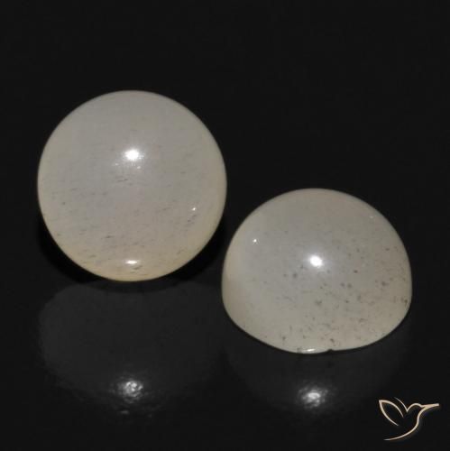 Gemme di Pietra di luna Marrone Caldo Chiaro naturale da 1.20 ct, Rotondo, Traslucido