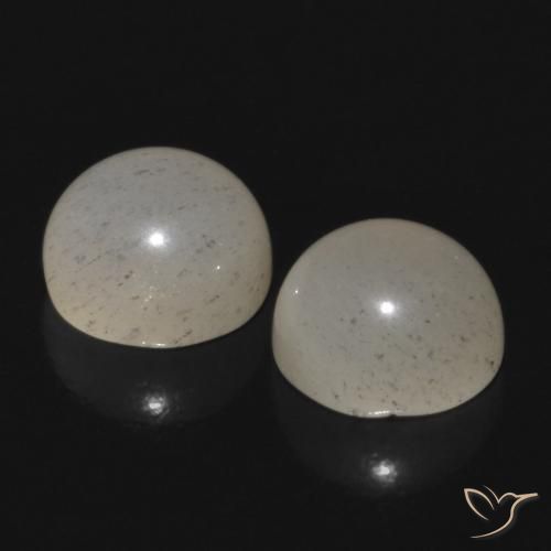 Gemme di Pietra di luna Marrone Caldo Chiaro naturale da 1.20 ct, Rotondo, Traslucido