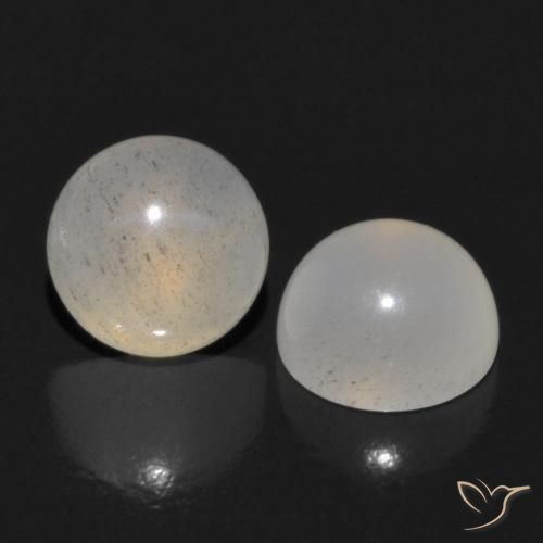 Gemme di Pietra di luna Marrone Caffè Chiaro naturale da 1.15 ct, Rotondo, Traslucido