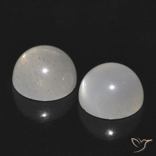 Gemme di Pietra di luna Marrone Caffè Chiaro naturale da 1.15 ct, Rotondo, Traslucido