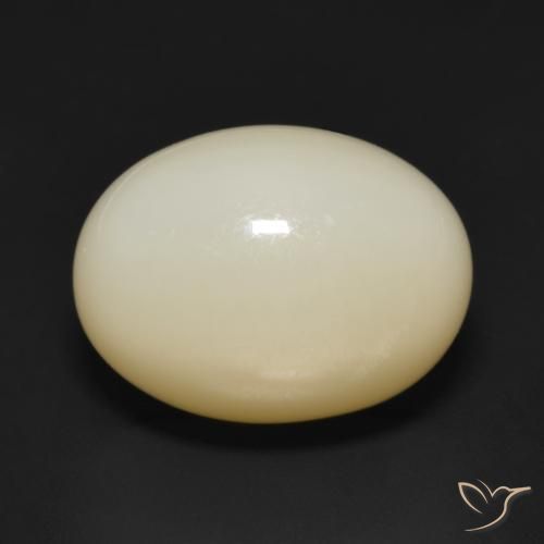 12.17ct Naturale Giallo arancio Pietra di luna, Ovale, Traslucido