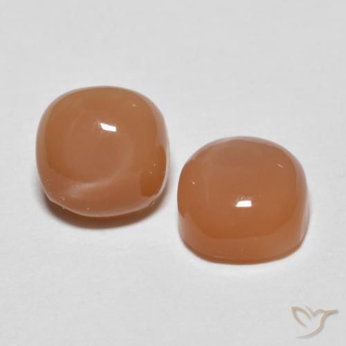 Gemme di Pietra di luna Arancio Medio naturale da 2.14 ct, Cuscino, Opaco