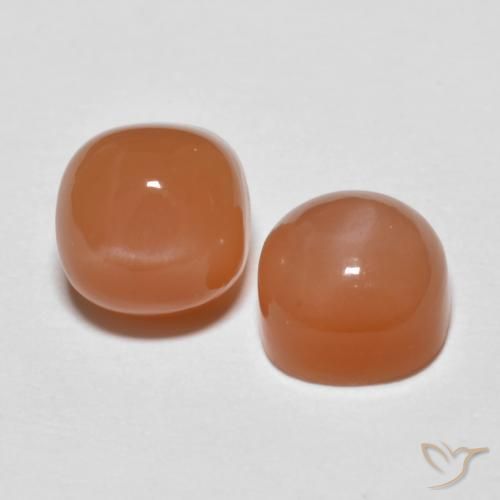 Gemme di Pietra di luna Arancione rossastra naturale da 2.74 ct, Cuscino, Opaco