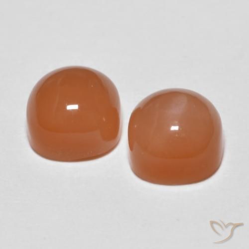 Gemme di Pietra di luna Arancione rossastra naturale da 2.74 ct, Cuscino, Opaco