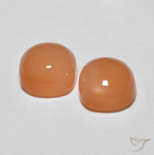 Gemme di Pietra di luna Arancione chiaro naturale da 2.17 ct, Cuscino, Traslucido