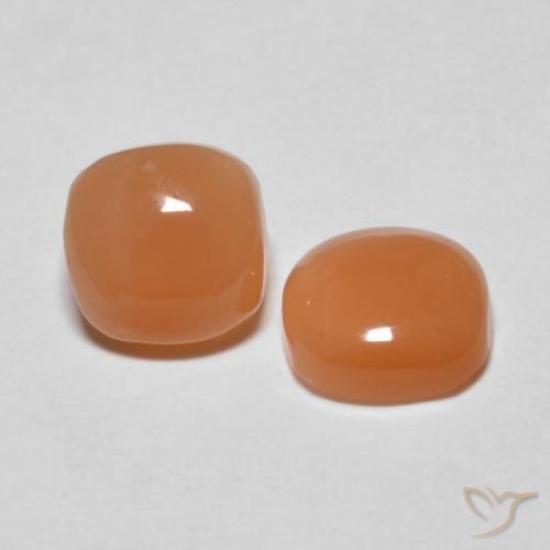 Gemme di Pietra di luna Arancione chiaro naturale da 1.58 ct, Cuscino, Traslucido