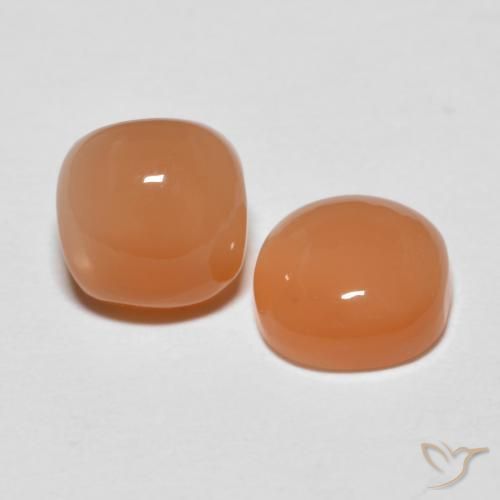 Gemme di Pietra di luna Arancio rossastro chiaro naturale da 1.82 ct, Cuscino, Traslucido