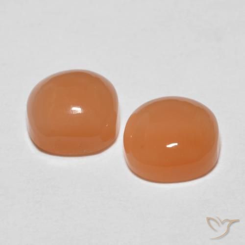 Gemme di Pietra di luna Arancio rossastro chiaro naturale da 1.82 ct, Cuscino, Traslucido