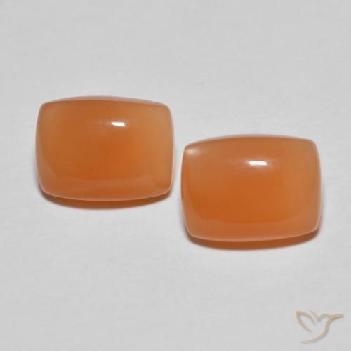 Gemme di Pietra di luna Arancio Medio naturale da 2.77 ct, Cuscino, Traslucido
