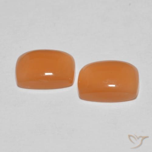 Gemme di Pietra di luna Arancione rossastra naturale da 2.64 ct, Cuscino, Traslucido