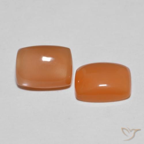 Gemme di Pietra di luna Arancione chiaro naturale da 2.66 ct, Cuscino, Traslucido