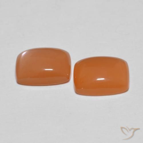 Gemme di Pietra di luna Arancione chiaro naturale da 2.66 ct, Cuscino, Traslucido