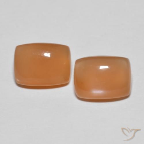 Gemme di Pietra di luna Medium Light-Orange naturale da 2.68 ct, Cuscino, Traslucido