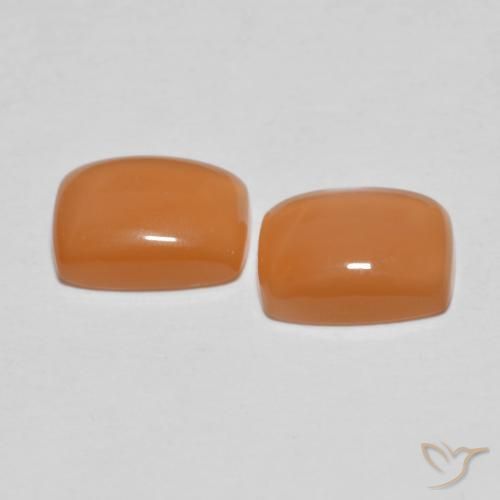 Gemme di Pietra di luna Medium Light-Orange naturale da 2.68 ct, Cuscino, Traslucido