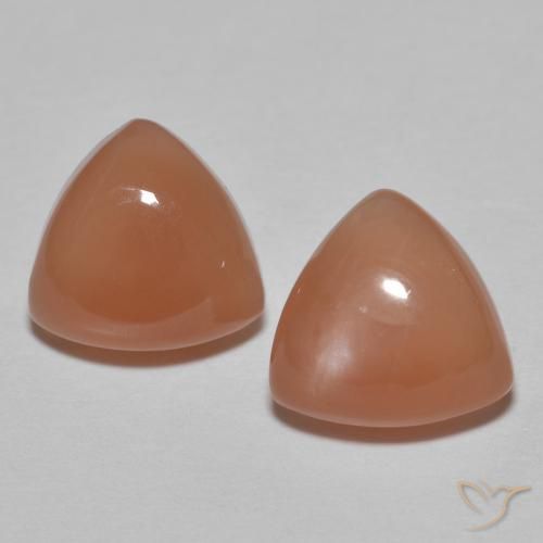 3.21ctw Naturale pesca profonda Pietra di luna, Taglio trillion, Traslucido