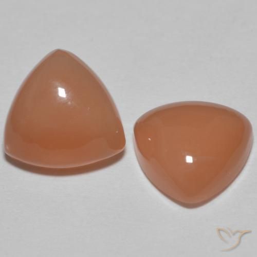 Gemme di Pietra di luna Arancio Medio naturale da 3.10 ct, Taglio trillion, Traslucido