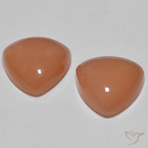 Gemme di Pietra di luna Arancio Medio naturale da 3.10 ct, Taglio trillion, Traslucido