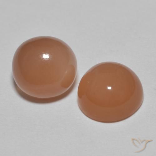3.25ctw Naturale sidro d'arancia Pietra di luna, Rotondo, Traslucido