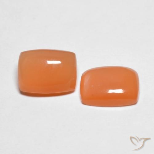 Gemme di Pietra di luna Arancia Albicocca tiepida Warm naturale da 2.69 ct, Cuscino, Traslucido
