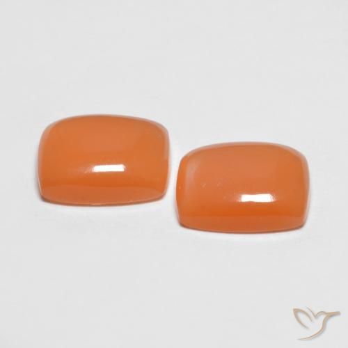 Gemme di Pietra di luna Arancia Albicocca tiepida Warm naturale da 2.69 ct, Cuscino, Traslucido