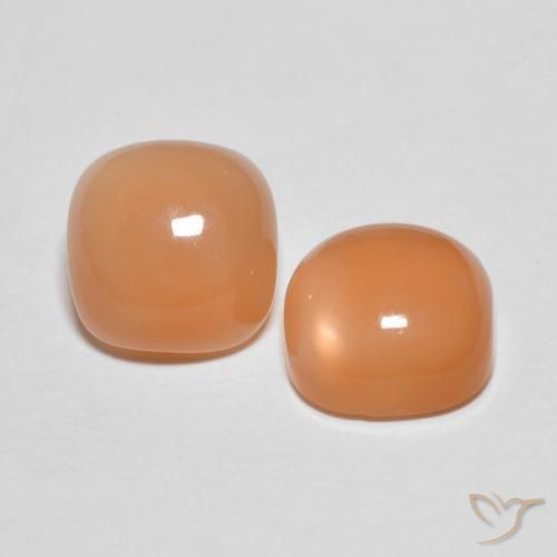 Gemme di Pietra di luna Pesca naturale da 4.62 ct, Cuscino, Traslucido