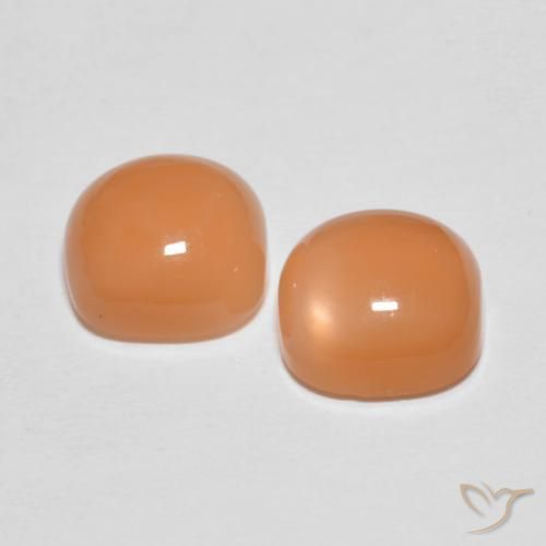 Gemme di Pietra di luna Pesca naturale da 4.62 ct, Cuscino, Traslucido