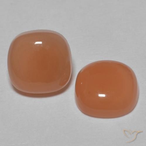 Gemme di Pietra di luna Arancio rossastro chiaro naturale da 2.49 ct, Cuscino, Traslucido