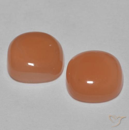 Gemme di Pietra di luna Arancio rossastro chiaro naturale da 2.49 ct, Cuscino, Traslucido