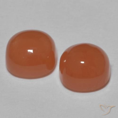Gemme di Pietra di luna Arancione scuro naturale da 2.32 ct, Cuscino, Traslucido