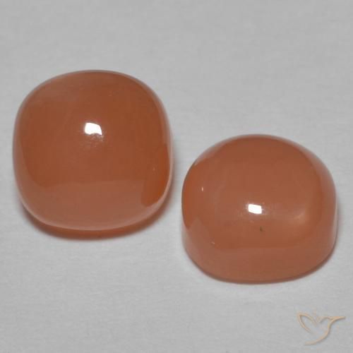 Gemme di Pietra di luna pesca profonda naturale da 2.19 ct, Cuscino, Traslucido