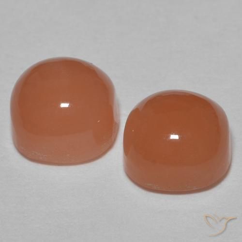 Gemme di Pietra di luna Pesca brunastra naturale da 2.41 ct, Cuscino, Traslucido