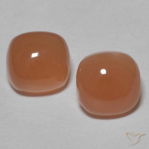 Gemme di Pietra di luna sidro d'arancia naturale da 1.96 ct, Cuscino, Traslucido