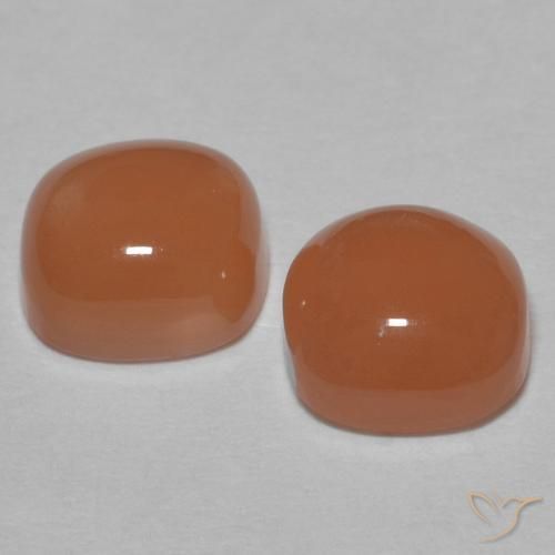 Gemme di Pietra di luna sidro d'arancia naturale da 1.96 ct, Cuscino, Traslucido
