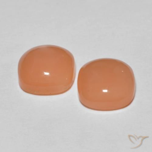 Gemme di Pietra di luna Pesca naturale da 4.09 ct, Cuscino, Traslucido