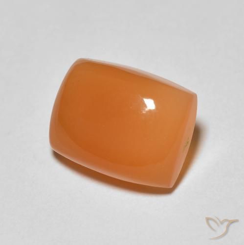 Pietra di luna Arancia Albicocca tiepida Warm naturale da 2.53 ct, Cuscino, Opaco