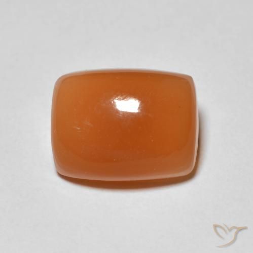 2.28ct Naturale Arancione rossastra Pietra di luna, Cuscino, Opaco