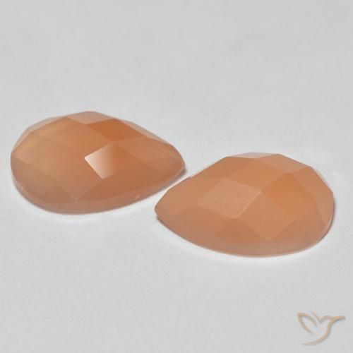 Gemme di Pietra di luna Cantalupo Arancia naturale da 2.01 ct, Forma a pera, Trasparente