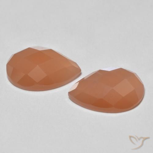 Gemme di Pietra di luna Pesca brunastra naturale da 2.08 ct, Forma a pera, Trasparente