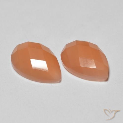 Gemme di Pietra di luna Arancione chiaro naturale da 2.08 ct, Forma a pera, Trasparente