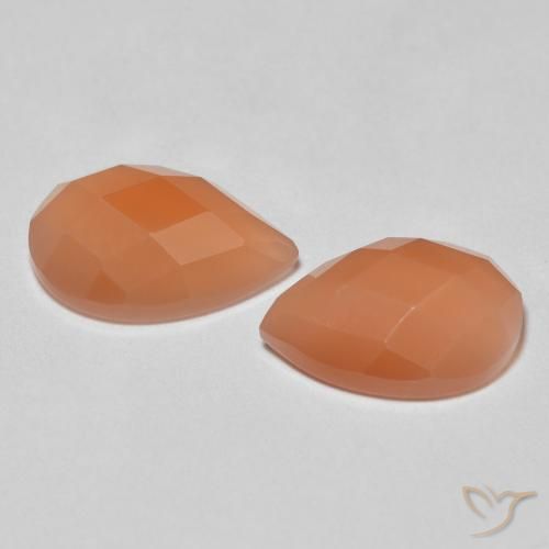 Gemme di Pietra di luna Arancione chiaro naturale da 2.08 ct, Forma a pera, Trasparente