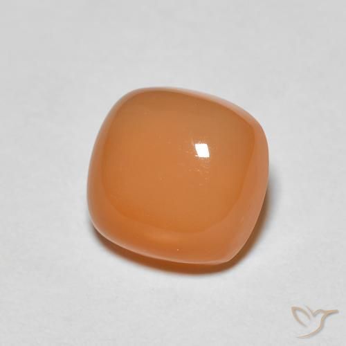 Pietra di luna Arancio Medio naturale da 1.47 ct, Cuscino, Traslucido