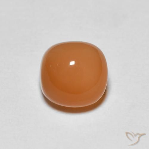 Pietra di luna Arancia Albicocca tiepida Warm naturale da 1.29 ct, Cuscino, Traslucido