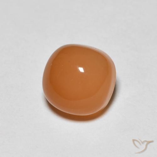Pietra di luna Arancia Albicocca tiepida Warm naturale da 1.29 ct, Cuscino, Traslucido