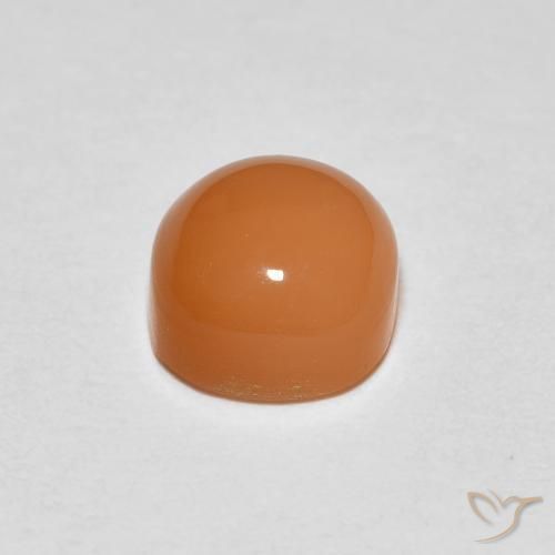 Pietra di luna Arancia Albicocca tiepida Warm naturale da 1.29 ct, Cuscino, Traslucido