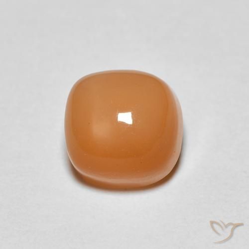 1.32ct Naturale Arancione rossastra Pietra di luna, Cuscino, Traslucido