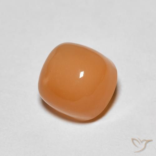 Pietra di luna Arancione rossastra naturale da 1.32 ct, Cuscino, Traslucido